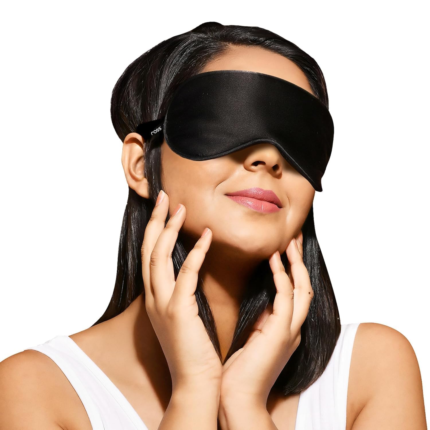 New100% Mulberry Silk Sleep Mask – Pure Silk Eye Mask for Sleeping, Super Smooth Blackout Blindfold, Soft Adjustable Strap, Luxury Eye Cover for Travel, Meditation (Black)(2 PIC)-image-20