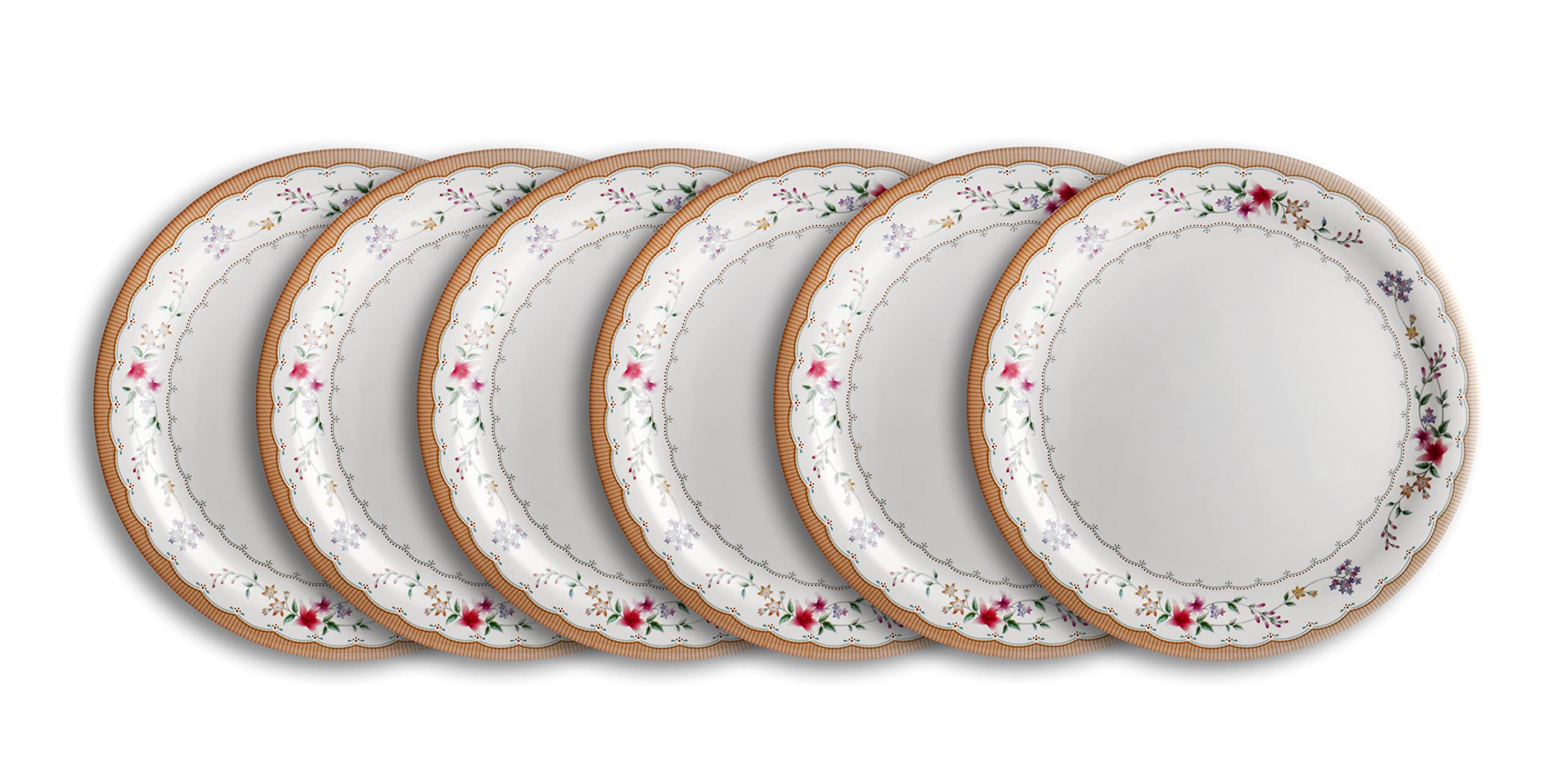Superware | Pure Melamine | Buffet Plate Set – Royal Opera 12.5” (6 nos.) | Stain Free, Glazed Finish