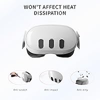 Vista 6 de TNE Face Cushion Cover, Nose GuardLight Blocker, Outer Shell, Thumbstick Caps, Lens Pad for Meta Quest 3 Silicone Face Pad Cover, Front Cover, Lens