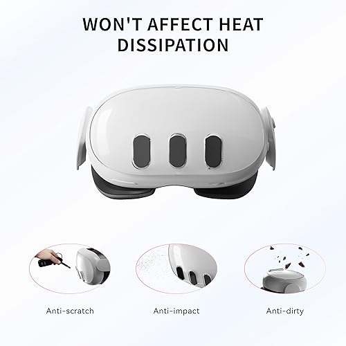 Miniatura 6 de TNE Face Cushion Cover, Nose GuardLight Blocker, Outer Shell, Thumbstick Caps, Lens Pad for Meta Quest 3 Silicone Face Pad Cover, Front Cover, Lens