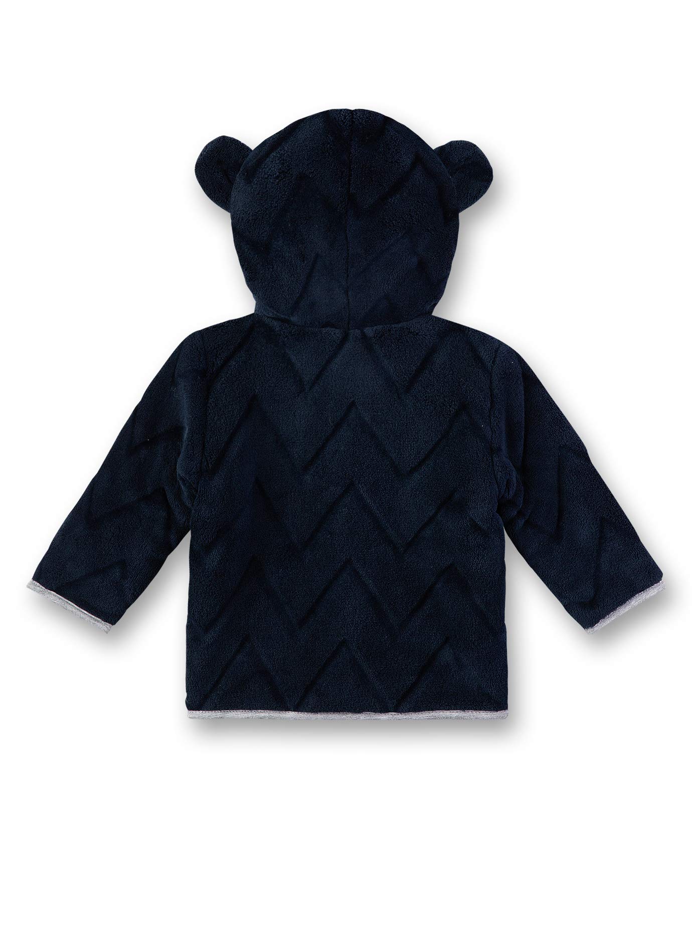 Sanetta Baby PLÜSCH Winterjacke, dunkelblau mit Ohren an der Kapuze 114690 gr.68