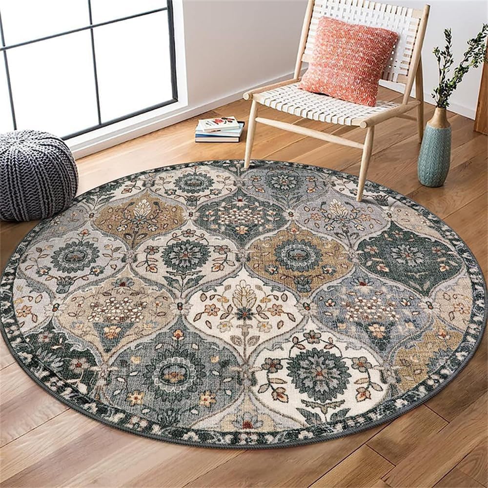 SSDDLZEQ Premium durable range Round Office Chair Mat, Suitable For Carpets And Hardwood Floors(Schwarz,60cm)