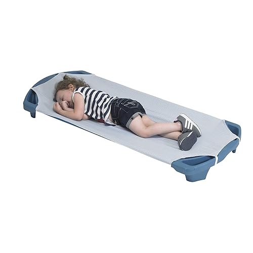 Children's Factory Angels Rest AFB5700SG, AFB5700SG, sábana bajera ajustable de poliéster y algodón para la siesta con correas elásticas para niños,