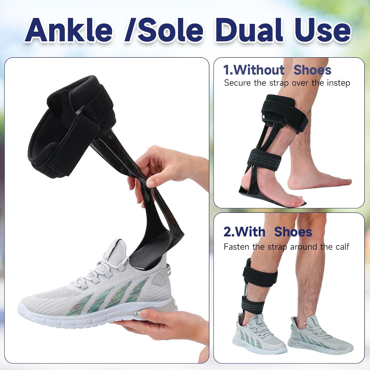AFO Brace for Foot Drop - Lightweight Stabilizer for Men & Women, Fits in Most Shoes for Stroke, MS & Hemiplegia Recovery, Ankle Support & Drop Foot (Right, Small)