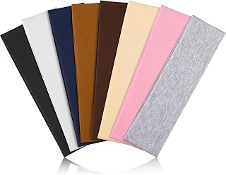 Yunaking 8-Pack Non-Slip Stretchy Headbands for Women - Workout Yoga Running Hair Accessories, Valentine's Day Gifts for Her