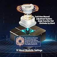 Vista 2 de INTEGEAR Cubo magnético de velocidad de tamaño completo de 56mm, sin calcomanías, 3x3, fácil de girar y suave, duradero, rompecabezas de juguete