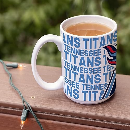 Vista 133 de Rico Industries NFL Football 15 oz White Ceramic Mug