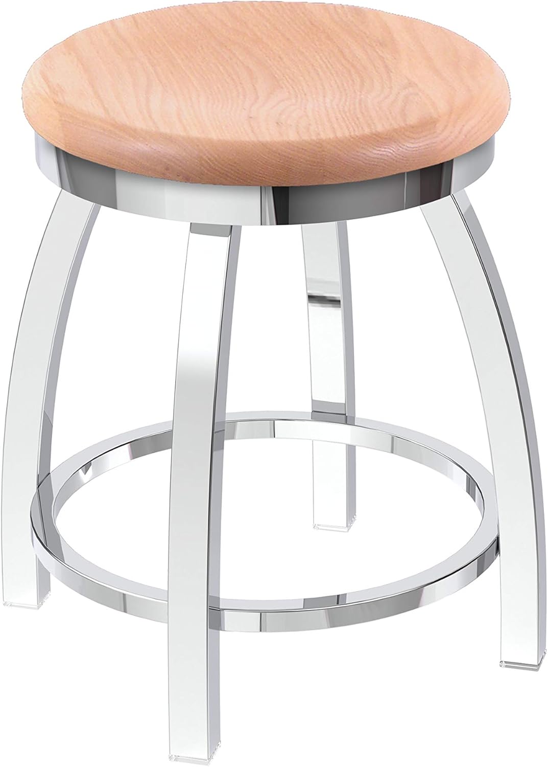 802 Misha 18" Swivel Vanity Stool with Chrome Finish and Graph Alpine Seat