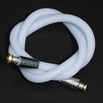 Shower Hose, Ultra-Soft Silicone Shower Hose ReplacementFluorescent Blue Glow in The DarkAnti-Kink Designed Handheld Shower Head Hose Extension with Brass Insert and Nut, 59 Inches