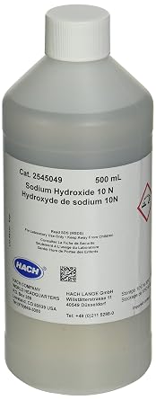 Hach Sodium Hydroxide Standard Solution, 10 N, 500 mL, 2545049