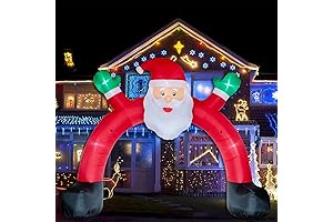 Poptrend 10 Foot Inflatable Santa Archway