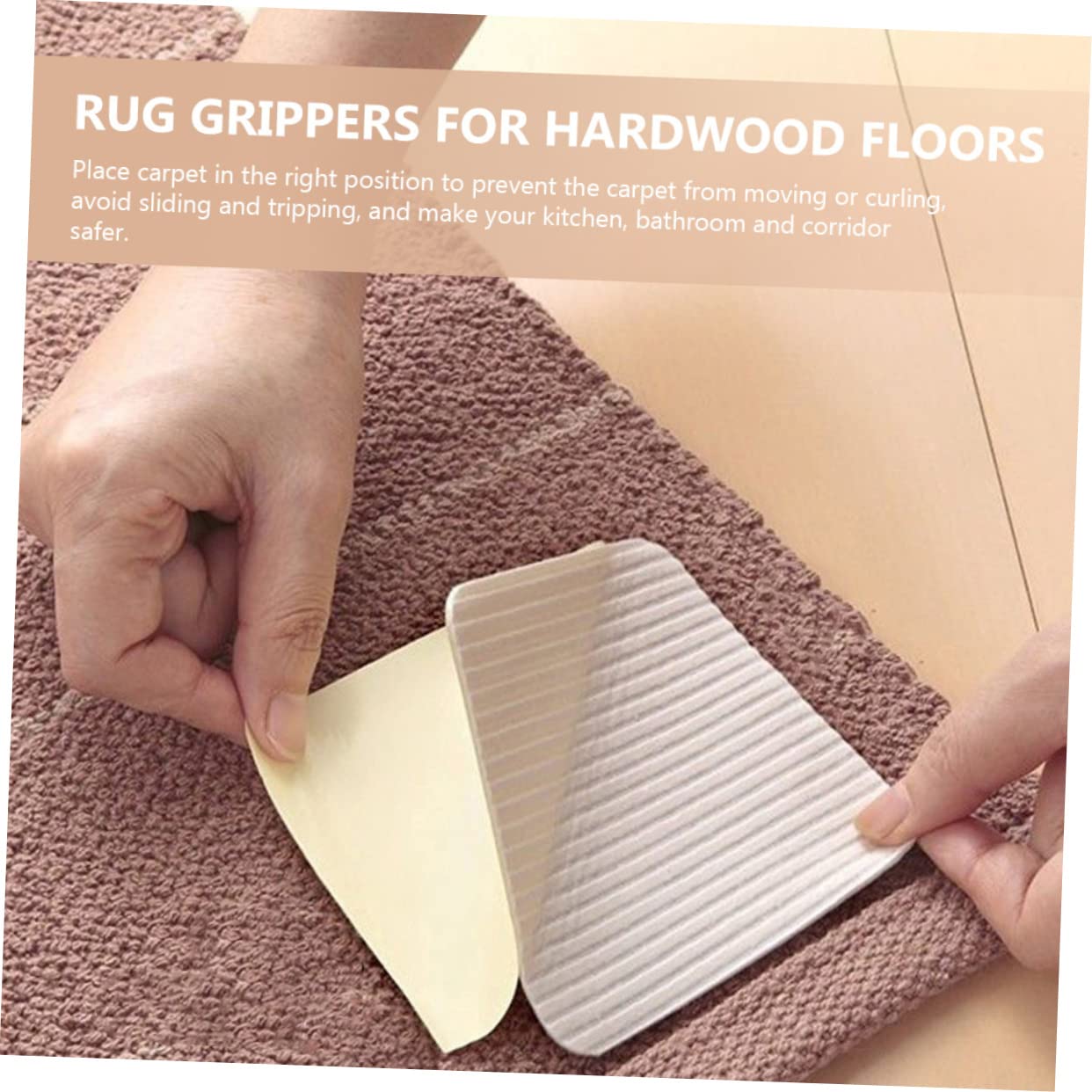 Alipis 20pièces Ruban Antidérapant pour Tapis Autocollants Adhésifs Anti- pour Cuisine Et Maison Fixation De Tapis Sécurisée pour Personnes Âgées
