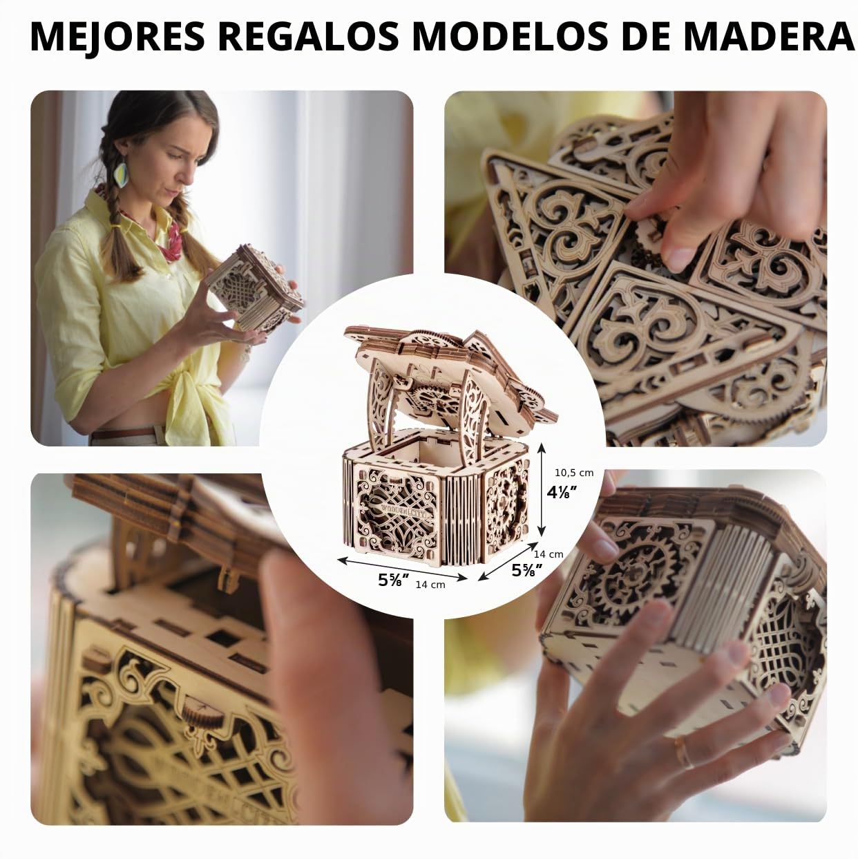 WOODEN.CITY Puzzle 3D Caja Misteriosa, Maquetas para Construir Adultos, Mecanismo Secreto de Apertura, Puzzle Madera, Desafiante para Ensamblar