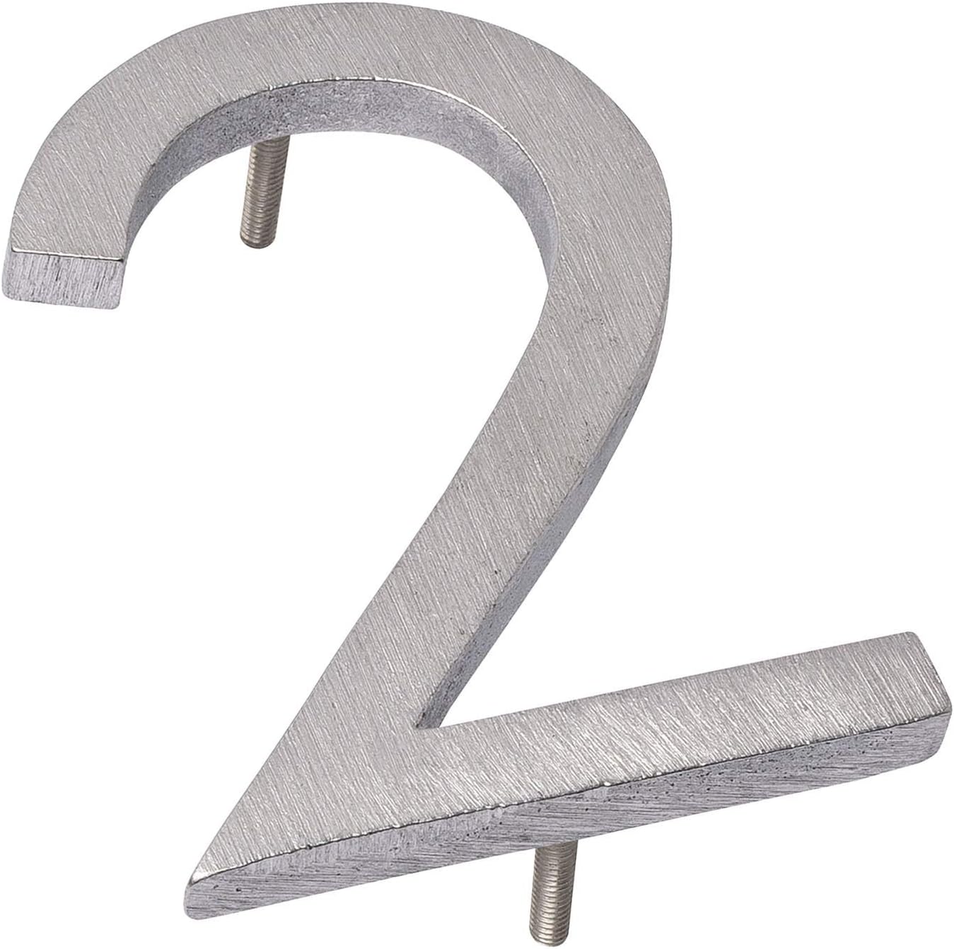 10 Inch Modern House Number, Floating House Number, Easy to Install, Address Number for House (2, Polished)