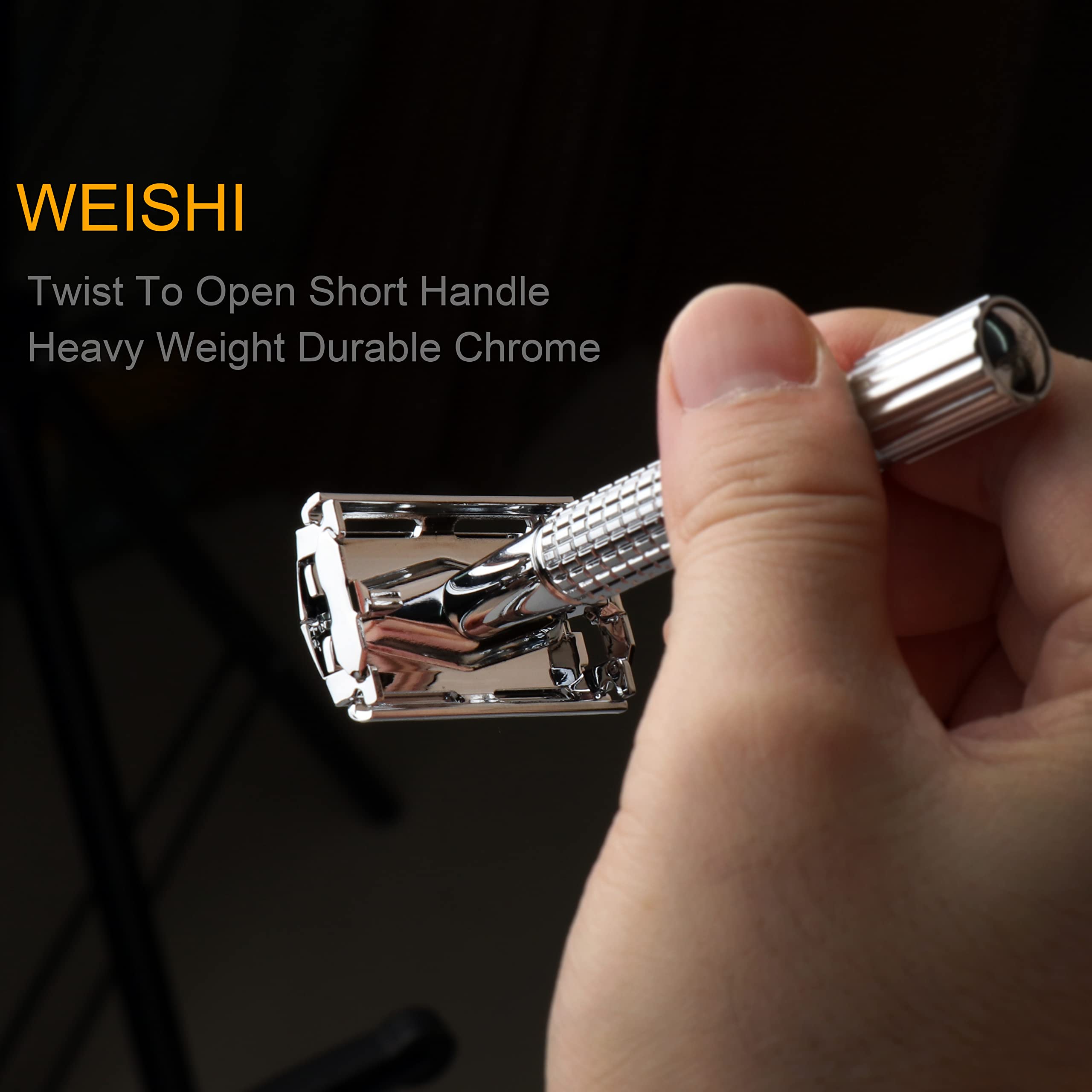: WEISHI Butterfly Open Double Edge Safety Razor : WEISHI Butterfly Open Double Edge Safety Razor