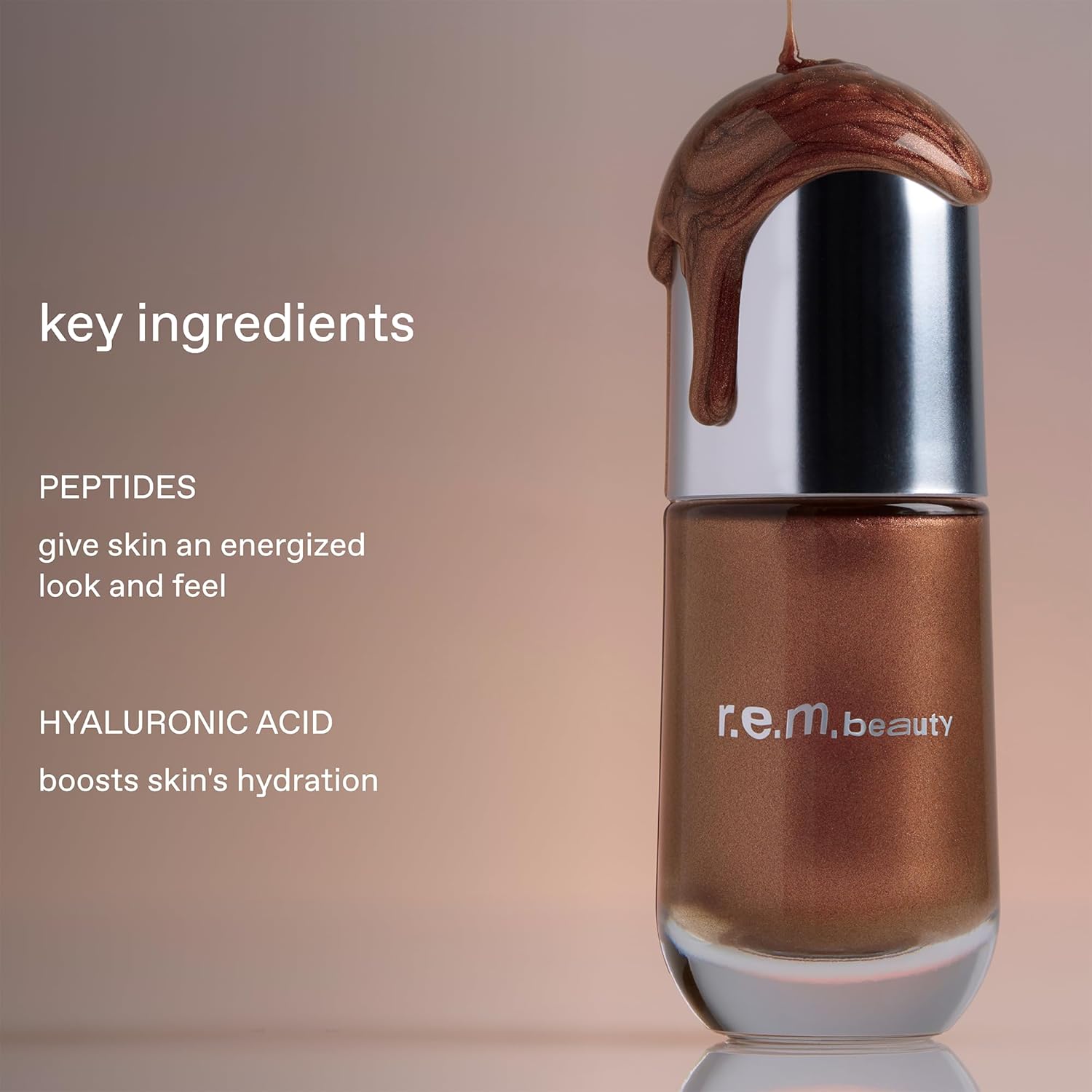 r.e.m. beauty by ariana grande Dreamglow Highlight Serum | Hydrating, Lightweight Glow Elixir | Soft Radiant Finish | For Face & Body (Goddess)