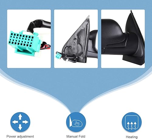 Miniatura 4 de ECCPP Espejo de remolque apto 02-09 para Chevy TrailblazerTrailblazer EXT 03-08 para Isuzu Ascender 02-04 para Oldsmobile Bravada 02-09 para GMC