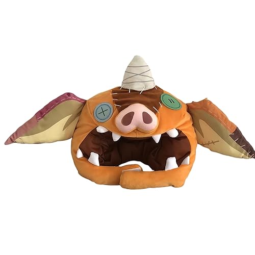 SLDFMV Halloween BOTW Kids Bokoblin Mask TOTK Link Pig Plush Hat Cosplay Prop Xmas Gift Cute Cartoon Toy Decorative Helmet - One Size - Multi
