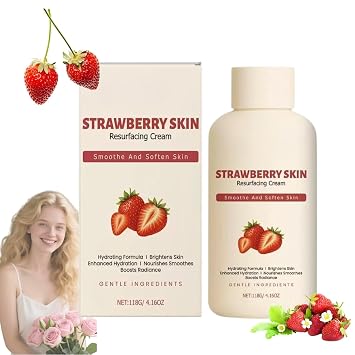 Strawberry Skin Moisturizer Cream,Leg Moisturizing Lotion,Improves Skinss Tone Texture,Helps Reduce Chicken Skin,Strawberrys Body Strength Care,Beauty Moisturisers Skincare Creams