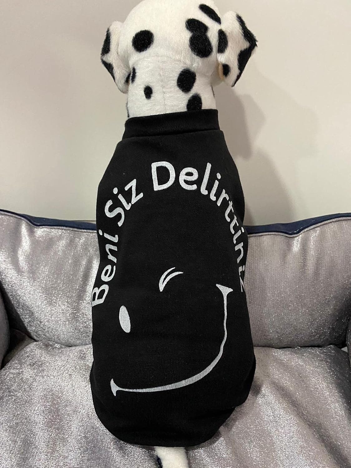 Yeni Sezon Köpek ve Kedi Kıyafeti - Siyah Beni Siz Delirttiniz XL Beden