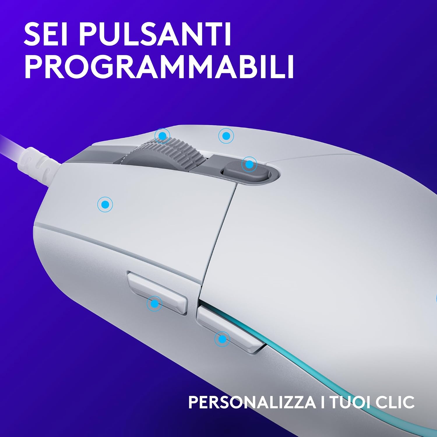 G203 LIGHTSYNC Mouse Gaming con Illuminazione RGB - Mouse gaming - Immagine 2