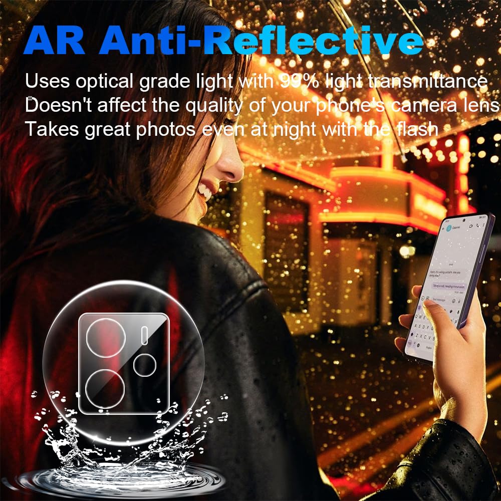 3 Protecteurs Verre Trempé Caméra Xiaomi Redmi Note 14 5G - Résistant Aux Rayures, HD - Facile à Poser