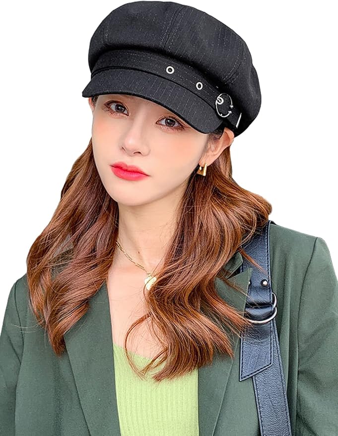 Gorra de mujer tipo boina de otoño primavera miniatura 7