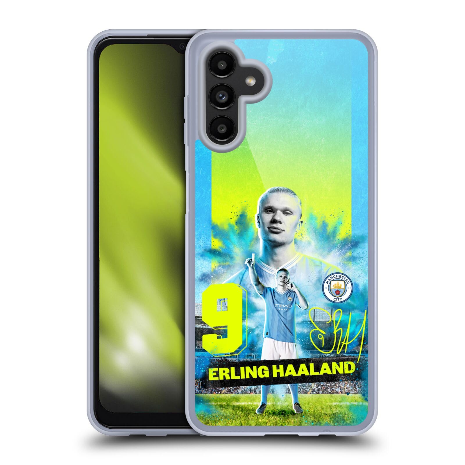 Head Case Designs Officially Licensed Manchester City Man City FC Erling Haaland 2023/24 First Team Gel Case [Military Grade Protection] Compatible With Samsung Galaxy A13 5G (2021)