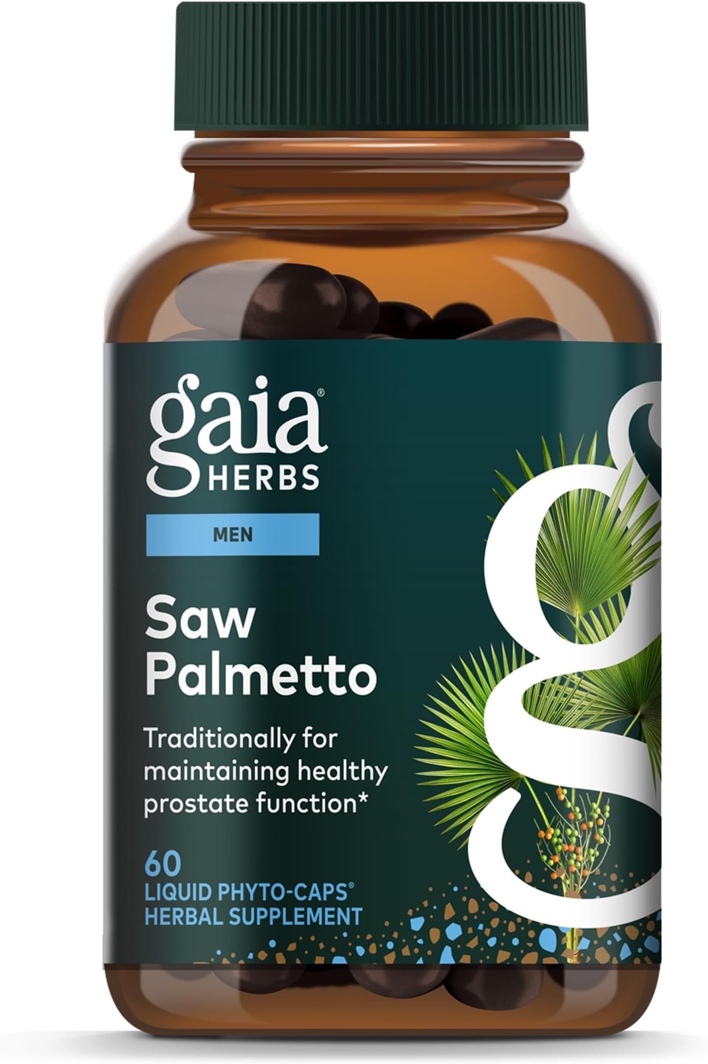 Saw Palmetto, 60 Vegan Capsules, 60 Servings | Supports Healthy Prostate Function & Urinary Health, Saw Palmetto & Sunflower Seed Lecithin to Support Men's Health*