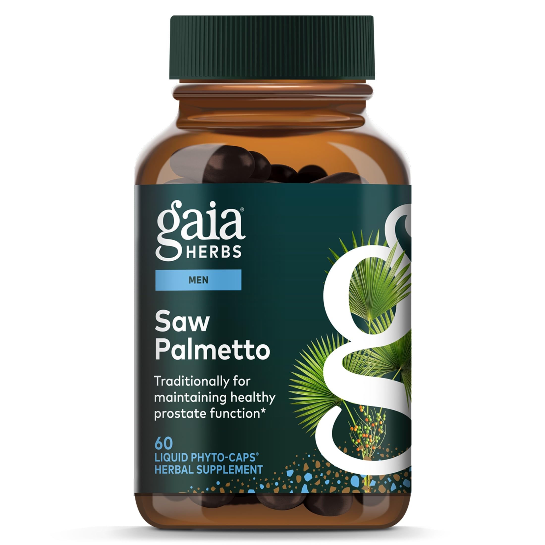 Gaia Herbs Saw Palmetto, 60 Vegan Capsules, 60 Servings