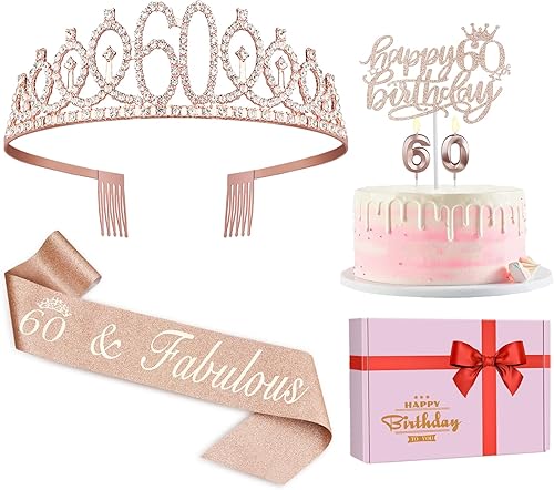 Miniatura 35 de Decoraciones de cumpleaños de 33 años para mujeres, incluyendo banda de cumpleaños, tiara/corona, velas numéricas y decoración de pastel, regalos