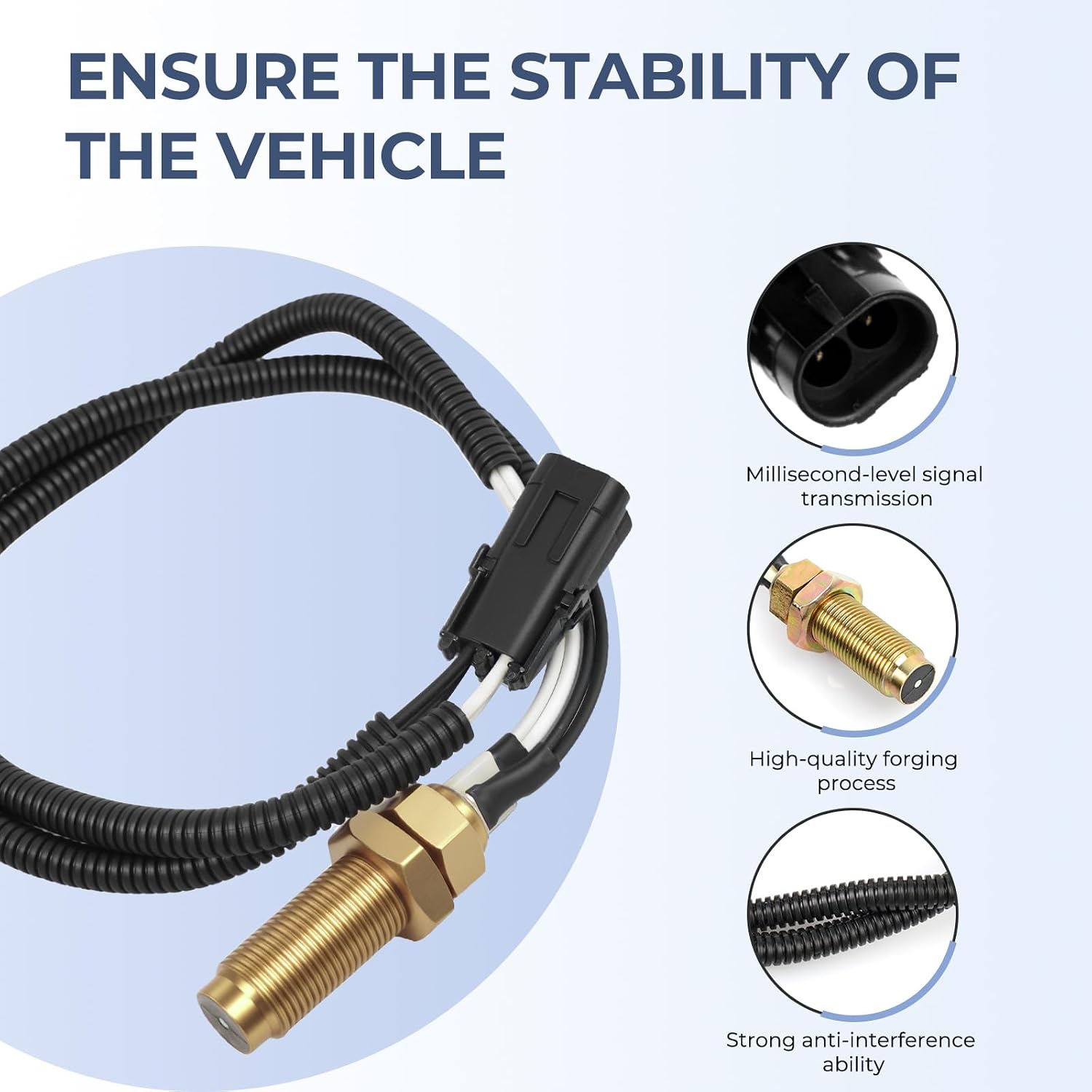 4 Wires Speed Sensor Compatible with Freightliner Navistar International Cummins Replacement for SAA85920038 F238840 1658556C91 3078152