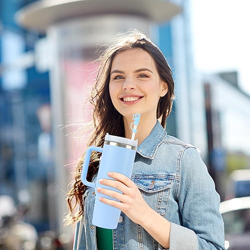 Miniatura 9 de Autonomier Stanley - 6 popotes de Tritan con 6 tapas de silicona reutilizables para vaso STANLEY de 40 onzas y 30 onzas con accesorios de asa,