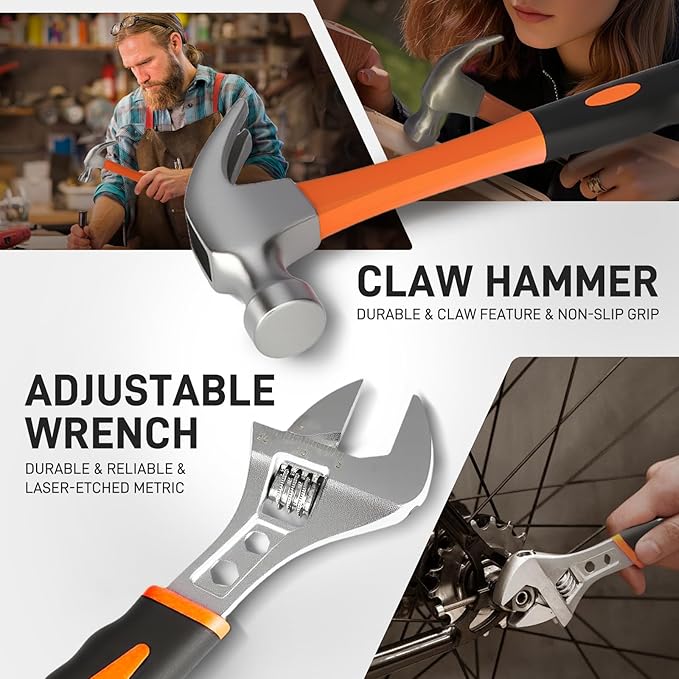 Kit de Herramientas COMOWARE 218 Piezas con Maletín de Plástico, Color Naranja miniatura 4