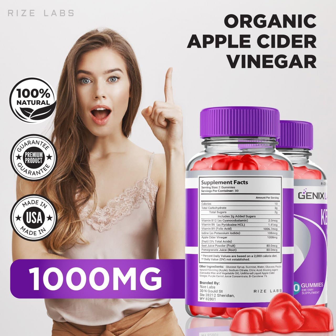 (3 Pack) Genix Lab Keto ACV Gummies - Genix Lab for Advanced Weight Loss, Keto + ACV Gummy, Genix Lab Maximum Strength Supplement, GenixLab Gummies Reviews (180 Gummies)