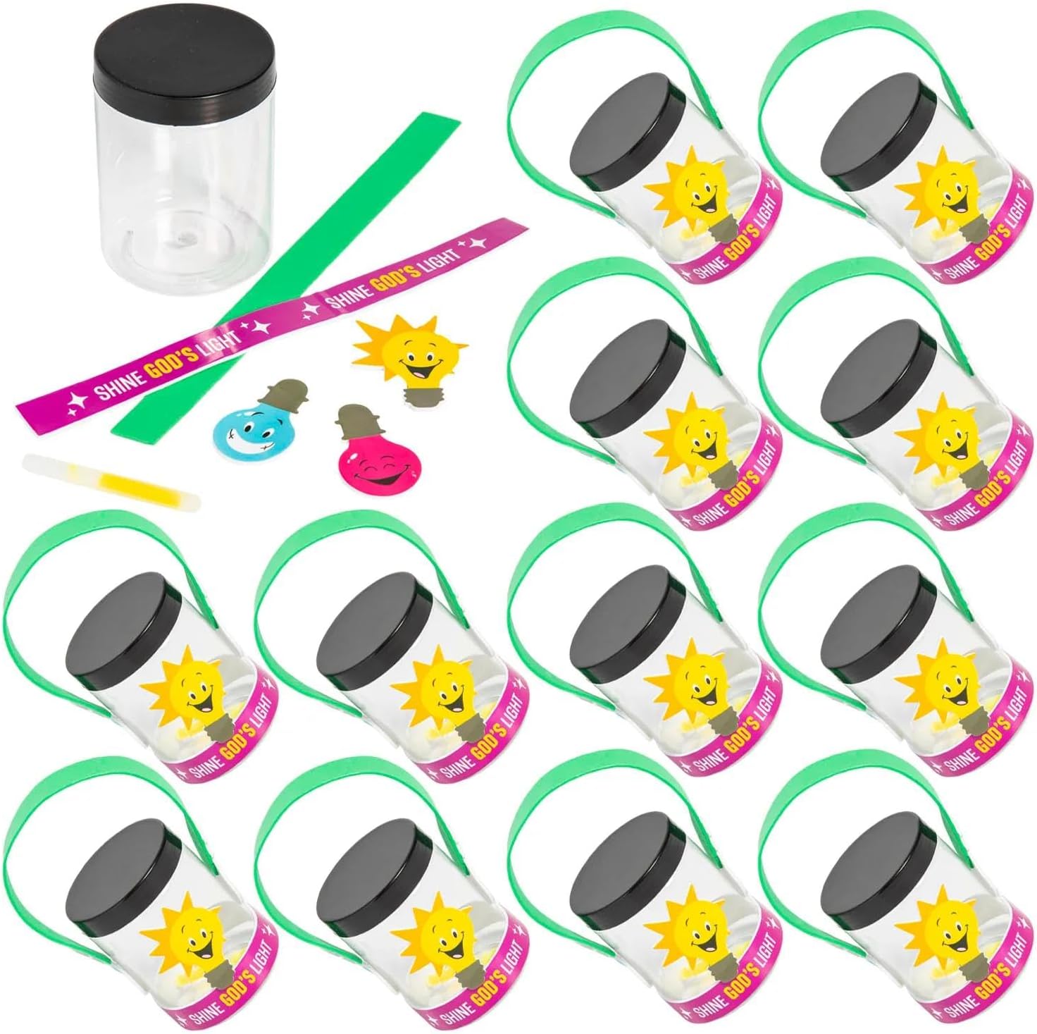 Fun Express 3" x 4" Jesus is the Light VBS 2026 Shine God's Light Lantern Craft Kit - Makes 12