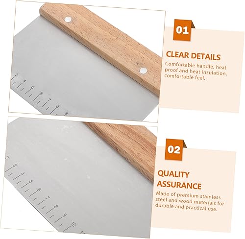 Miniatura 3 de Raspador de tartas, 2 piezas de harina cortada de mantequilla, espátula para galletas, masa para hornear, pizza, herramientas con escamas, cortador