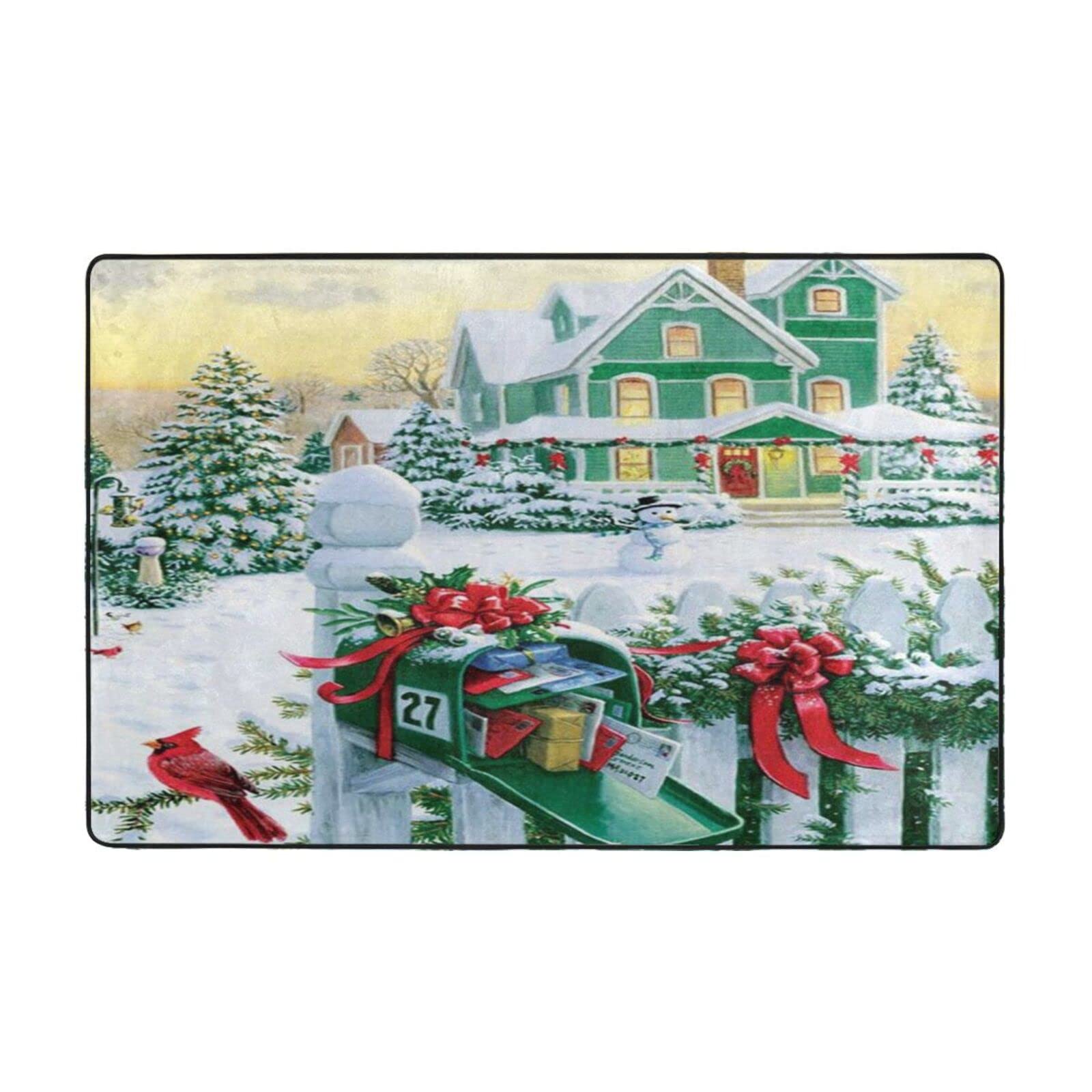 Tapis de couloir de Noël boîte aux lettres du pôle Nord déco salon et chambre