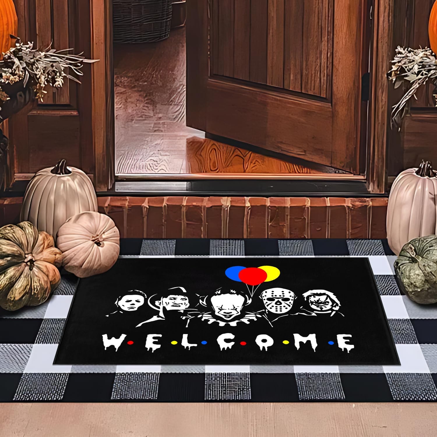 Halloween Door Mat Welcome Mats 17 X 29 Inch Horror Movie Doormat