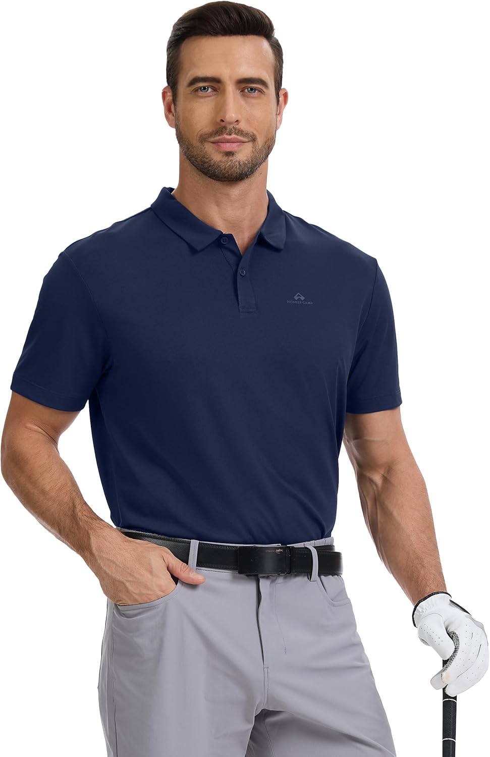 Pioneer Camp Men's Golf Shirt UPF 50+ Quick Dry Polo Shirts Short Sleeve Moisture Wicking Performance Tees Collar Work Shirts