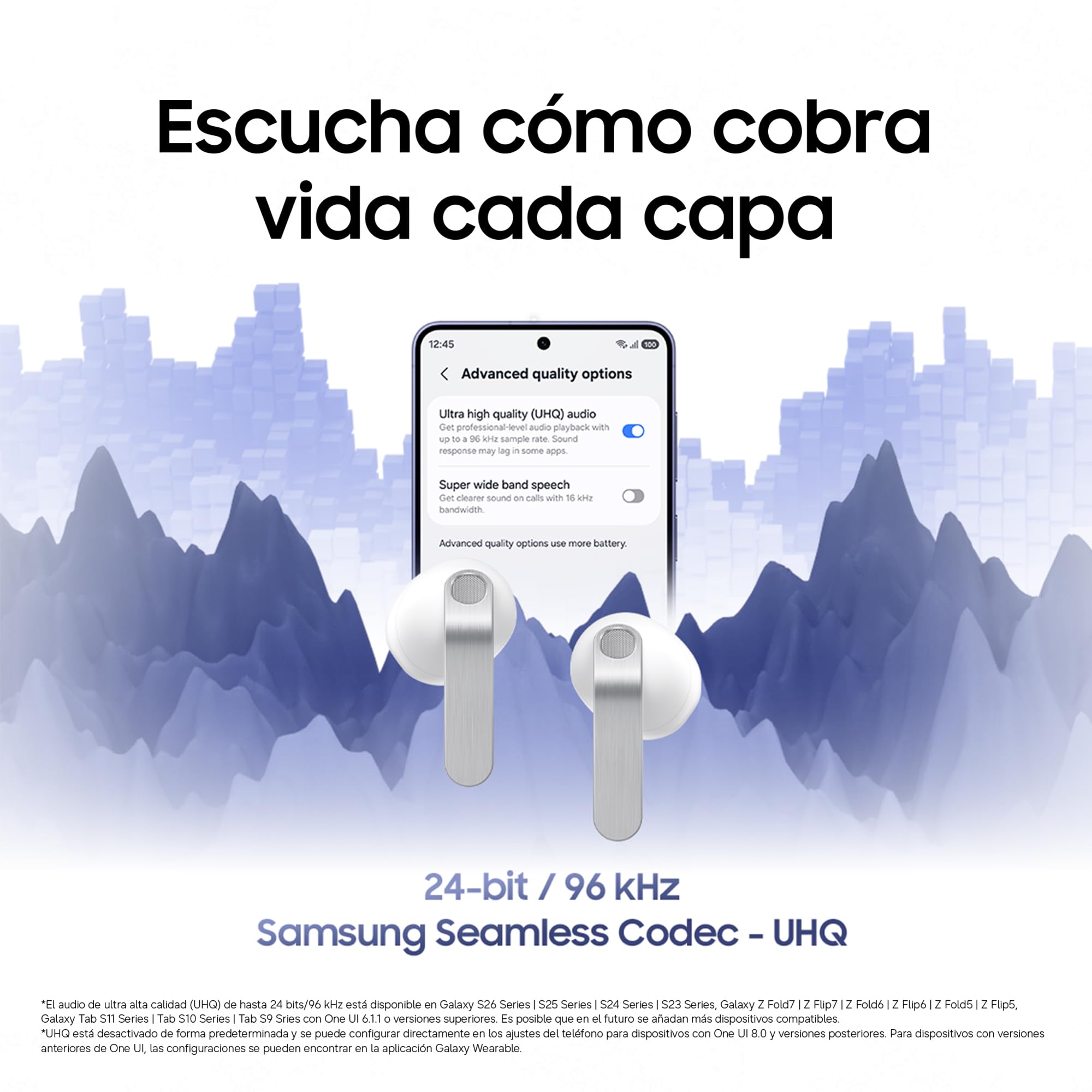 Samsung Galaxy Buds4, Auriculares Bluetooth, Audio 240bit/96 kHz, Cancelación de Ruido Adaptativa, Agente IA de Voz, Garantía del Fabricante 3 Años+1 Año Extra, Negro (Versión Española)