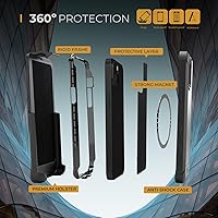 Vista 3 de MOTIVE Funda diseñada para iPhone 15 con clip para cinturón, funda magnética compatible con Magsafe, resistente y protección de grado militar