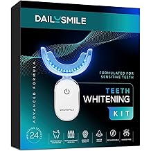 Teeth Whitening Kit with LED - Formulated for Sensitive Teeth, Hands-Free, Waterproof LED Light and 4 Gel Pens, Instant Results