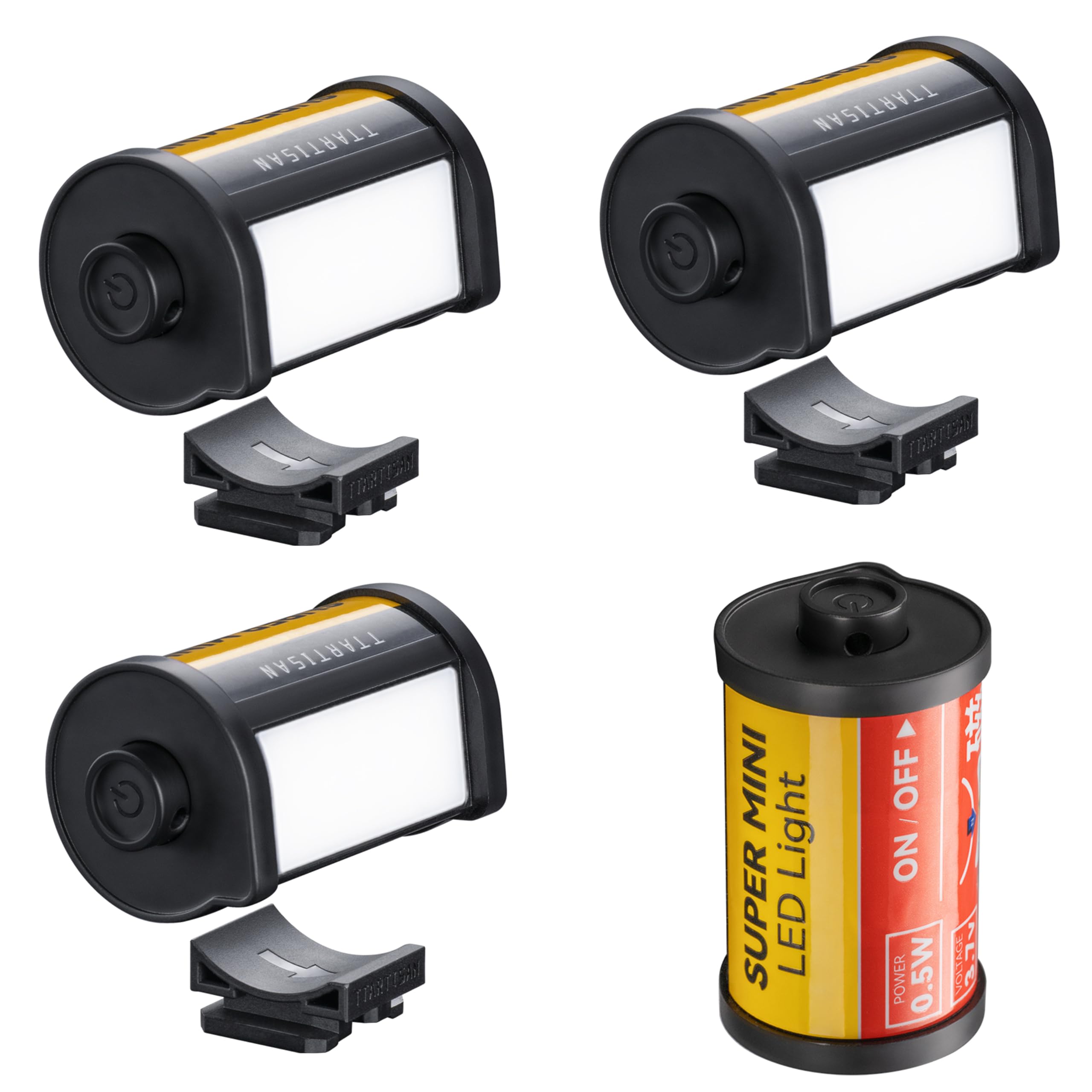 3 Pack TTARTISAN Magnetic LED Light, Rechargeable Mini LED Camera Light 3000K/4500K/6000K CRI95+ for Photography, Super Mini, Magnetic Mount with 0-