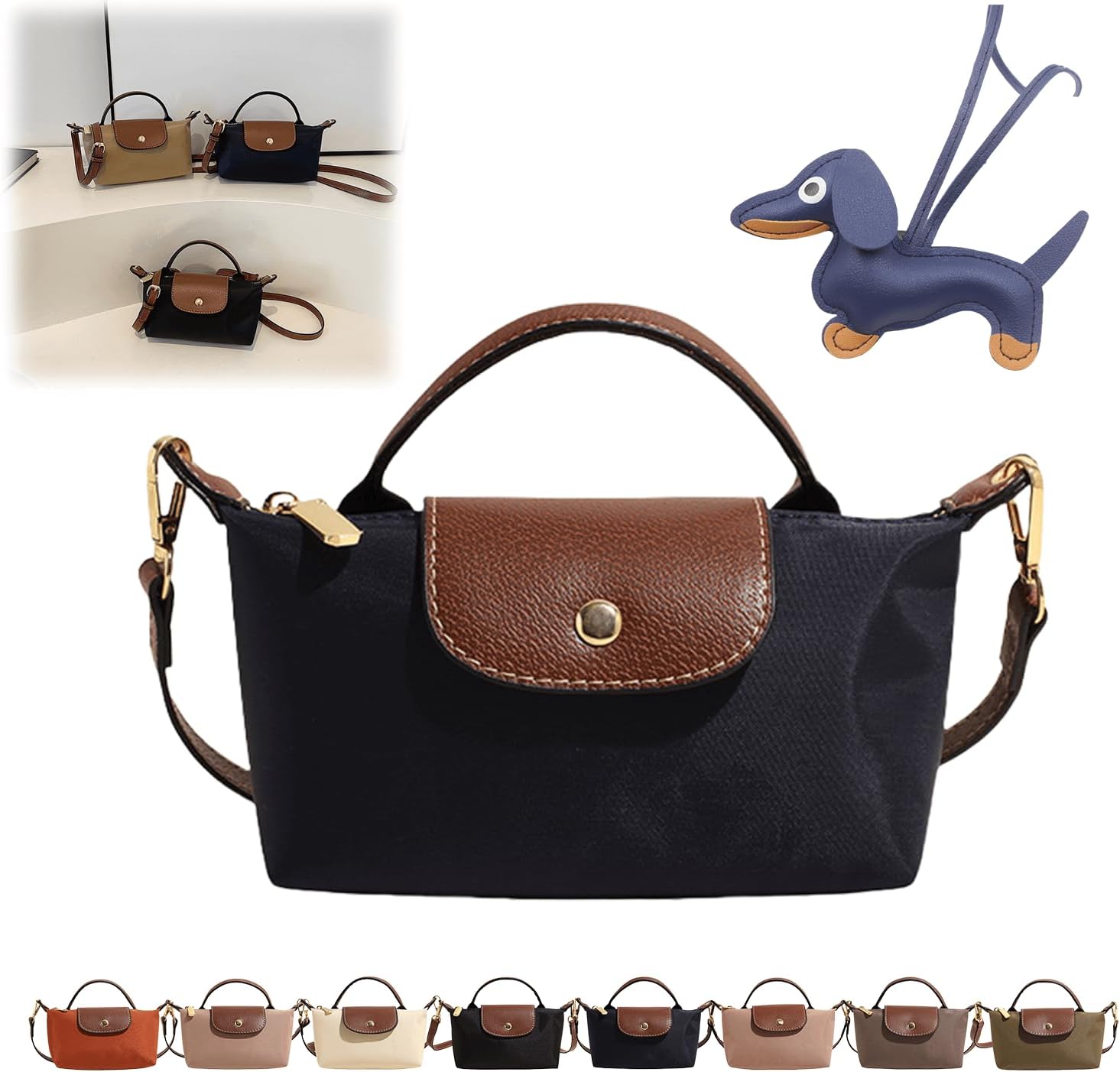 LitexWomen's Fashion Colorblock Mini Crossbody Bag, Handbags Purses with Adjustable Strap for Women, Solid Square Purse