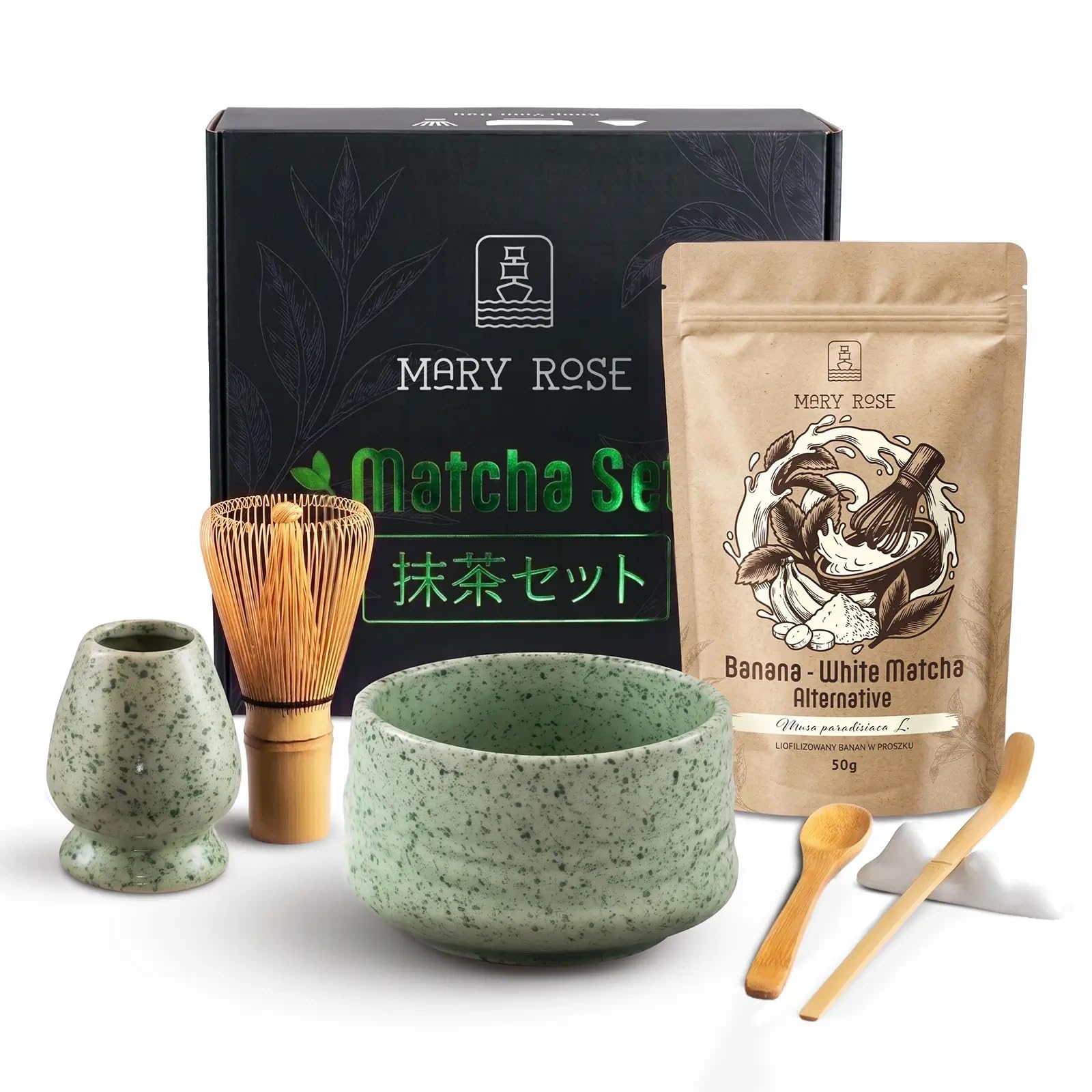 Mary Rose Alternatywny zestaw matcha bananowy 50g z akcesoriami