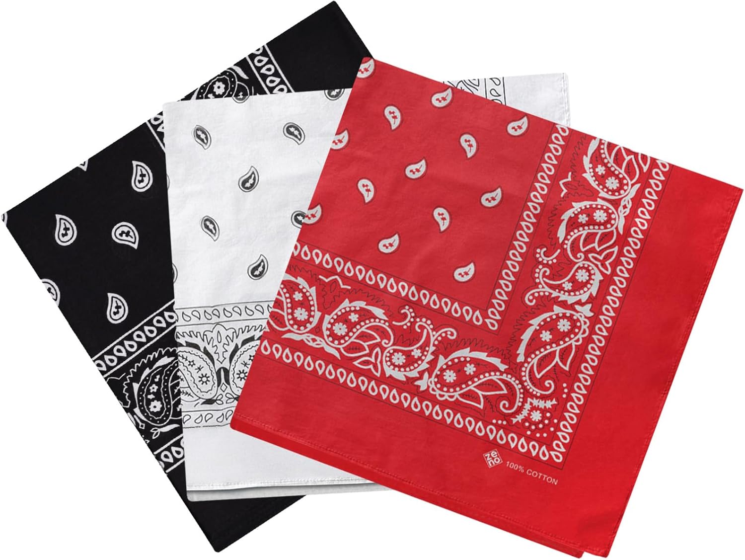 Pack De 3 Bandanas De Algodón 100% – Unisex, Suaves Y Lavables, Ideales Para Estilo Diario