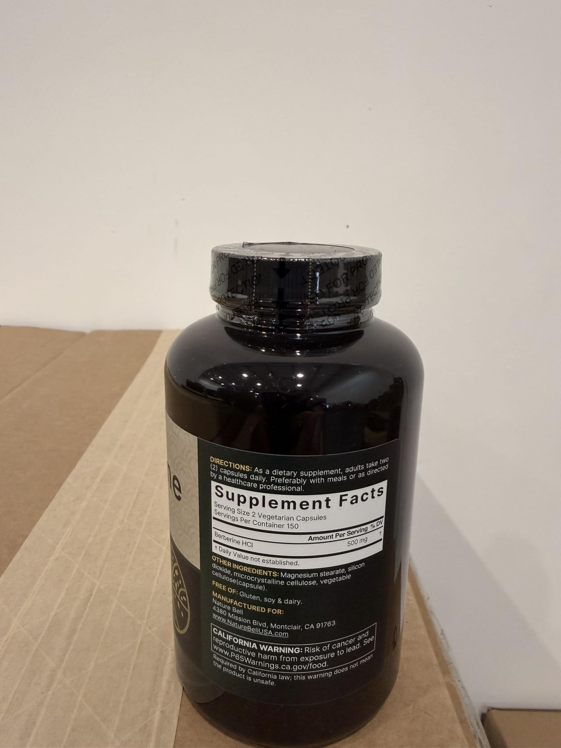 NatureBell Berberine 500mg - 300 Capsules - 97% Pure Berberine HCl - 5:1 Root Extract of Berberis Aristata - Antioxidant, Alkaloid & Adaptogenic Support* — Amazon image 9