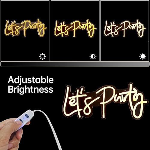 Miniatura 5 de Letrero de neón con texto en inglés Happy Birthday, Happy Birthday de neón con texto en inglés Happy Birthday para telón de fondo, decoración de