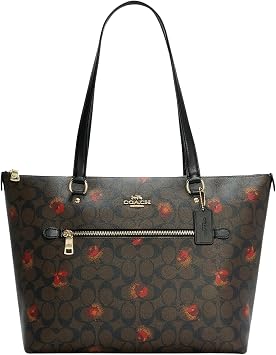 Coach Women's Gallery Tote, Gold Brown Black Multi, S
